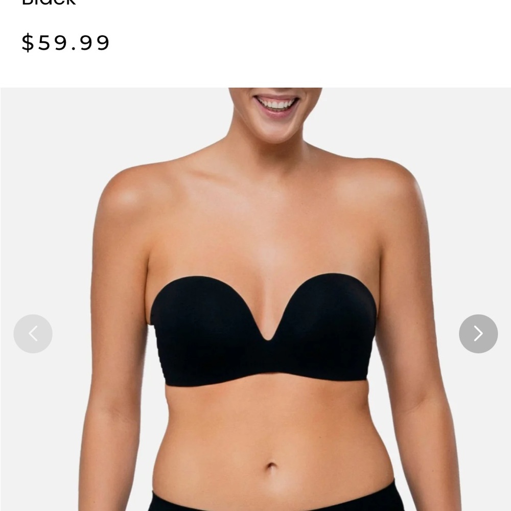Elegant Black Strapless Bra